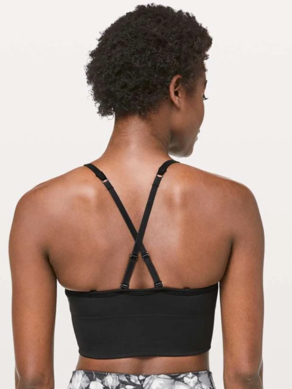 Lululemon Ebb To Street Bra Long Line - Black - Yoga High Neck A/B Cup